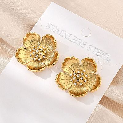 Серьги-гвоздики из нержавеющей стали 304 EJEW-Z084-04G-1