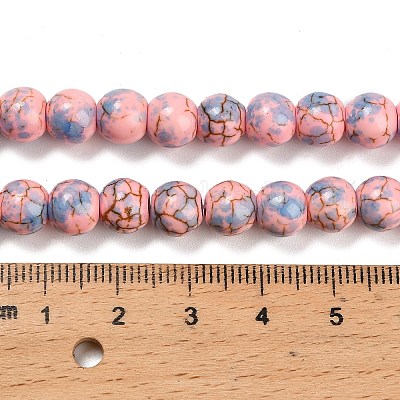 Синтетических нитей бирюзовые бусы TURQ-F019-03F-1