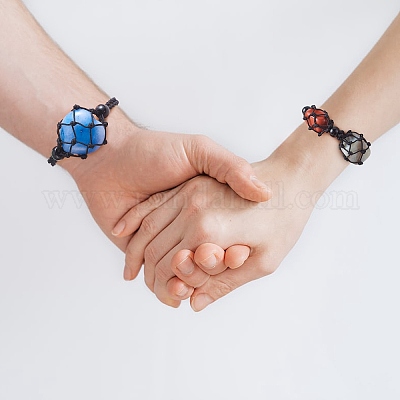 Регулируемый плетеный нейлоновый шнур макраме мешочек изготовление браслета AJEW-SW00013-22-1