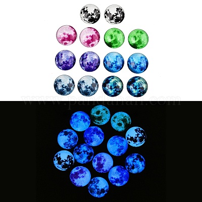 Кабошоны из флуоресцентного стекла GGLA-T004-13-1