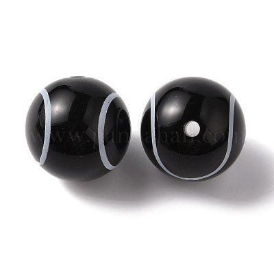 Бусины из непрозрачной смолы спортивной тематики RESI-TAC0016-04A-1