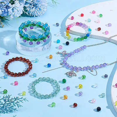 24 цвет прозрачных акриловых бусин TACR-PH0001-93A-1