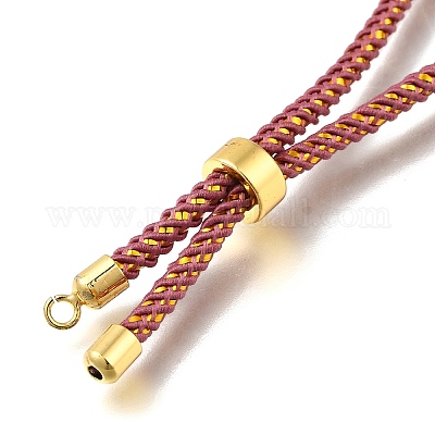 Изготовление браслета-слайдера из плетеного хлопкового шнура MAK-R001-01G-13-1