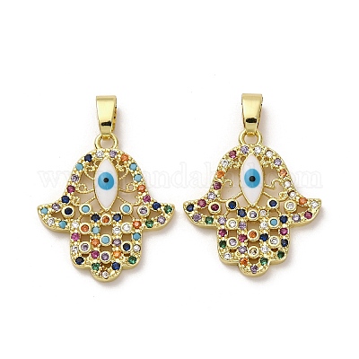 Латунные микро проложить кубического циркония подвески KK-F903-06G-02-1