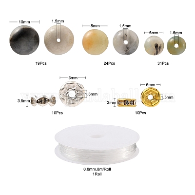 Натуральный цветок амазонитовые бусины браслет diy набор для изготовления DIY-FS0002-06-1