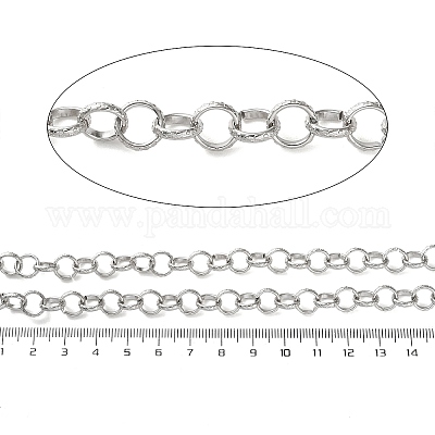 Цепи Figaro из нержавеющей стали 304 с текстурой CHS-S010-03P-1