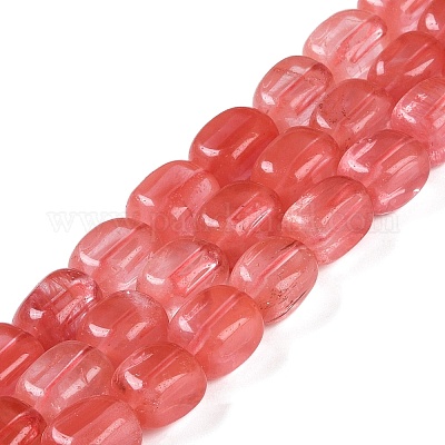 Вишневого кварца стеклянные бусы пряди G-M403-D02-01-1
