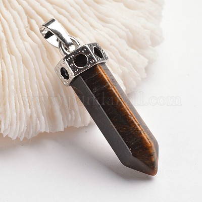 Пули латунные подвески с драгоценными камнями&nbsp;G-F218-10B-1