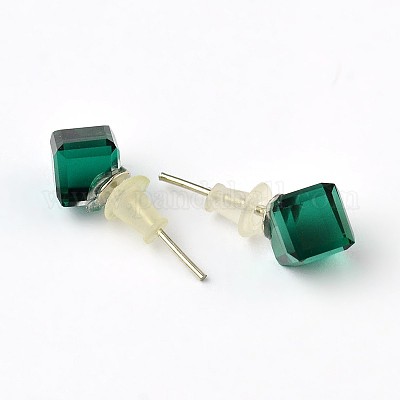 Блестящие стеклянные стразы серьги EJEW-F0039-07-1