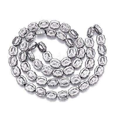 Стеклянные бусины с гальваническим покрытием  EGLA-T021-05M-1