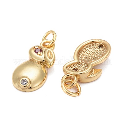 Латунные микро проложить кубического циркония подвески ZIRC-Z010-13G-1