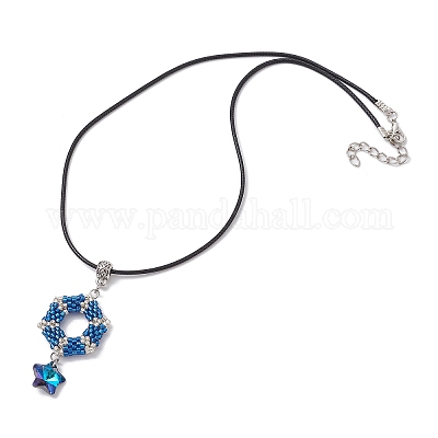 Шестигранные стеклянные бусины SJEW-MZ00004-1