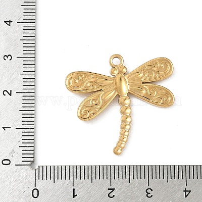 Подвески в виде стрекоз из нержавеющей стали 304 STAS-S186-08C-G-1