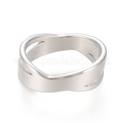 Кольца крест-накрест из нержавеющей стали 304 RJEW-H129-05P-1