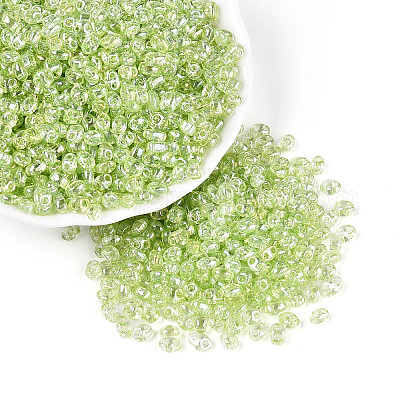 Прозрачные цвета блеск стеклянный бисер SEED-N008-09E-1