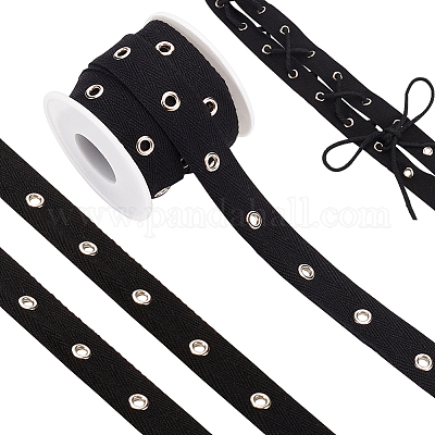 6.25 ярд хлопковой ленты с люверсами серебристого цвета OCOR-BC0006-75C-1