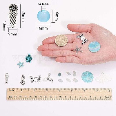 Изготовление сережек своими руками на тему океана DIY-SC0008-63-1