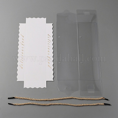 Портативная прозрачная пластиковая коробка для сэндвичей с рулетом из швейцарского торта CON-WH0095-13B-1