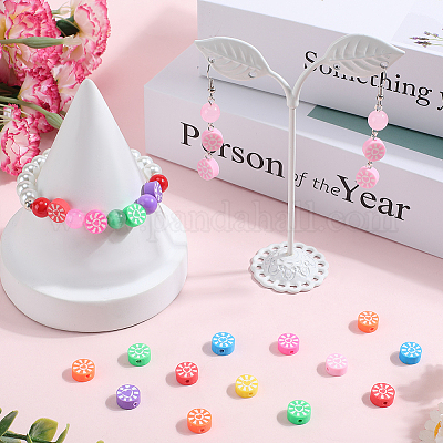 200шт 8 цвета бусины из полимерной глины ручной работы CLAY-SP0001-05-1