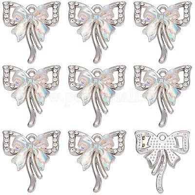 Wholesale SUNNYCLUE 1 Box 30Pcs Butterfly Charms Micro Pave Rhinestone ...