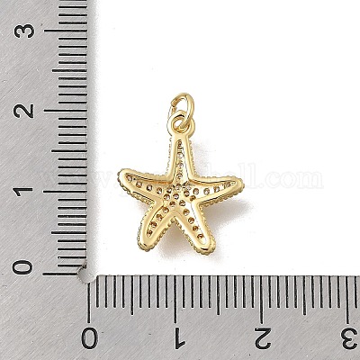 Латунные микропаве прозрачные кубические циркониевые подвески KK-D431-053A-G-1