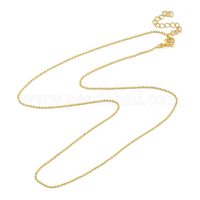 Ожерелья-цепочки из латуни с покрытием стойки NJEW-K256-02G-1
