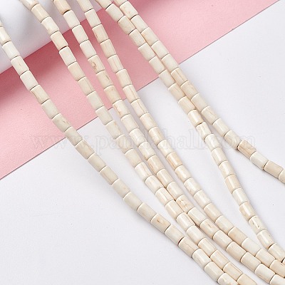 Синтетических нитей бирюзовые бусы TURQ-G120-4x6mm-12-1