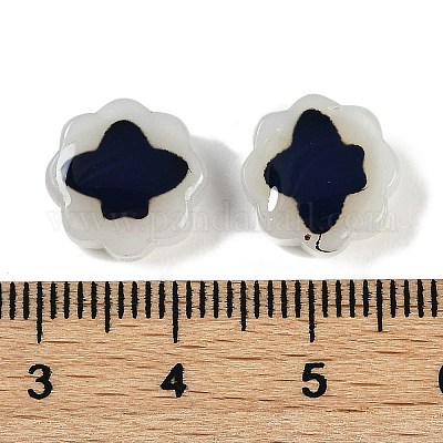 Двухцветные стеклянные бусины для настроения GLAA-Z007-07B-1