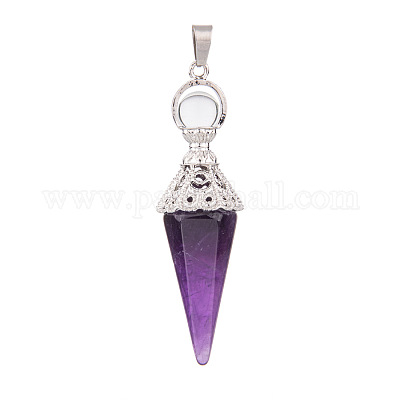 Подвески из натурального аметиста  PW-WG6405D-04-1