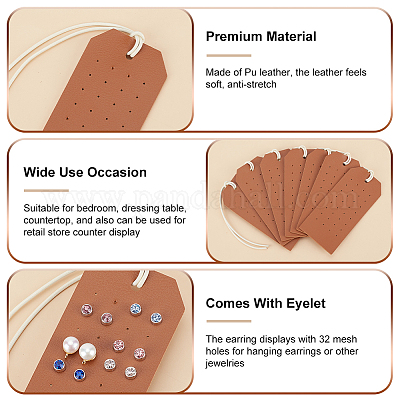 Органайзер для сережек из искусственной кожи EDIS-WH0022-34C-1