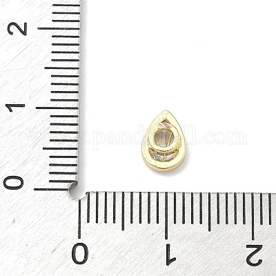 Кабошоны из кубического циркония в форме капли из латуни с микропаве&nbsp;KK-P345-13G-B-1