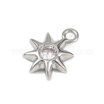 Подвески из латуни с прозрачным фианитом KK-L238-12P-1