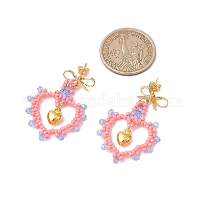 Стеклянные бусины EJEW-MZ00396-05-1