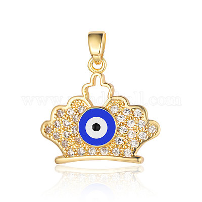 3шт латунные подвески с микропаве и кубическим цирконием ZIRC-OY001-57-1