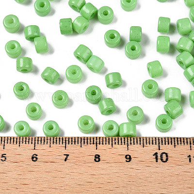 Непрозрачный стеклянный бисер с краской для выпечки SEED-T008-02Q-1