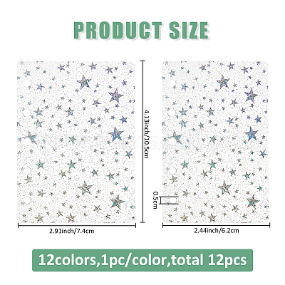 12 шт. 12 стиля ПВХ листы-разделители для блокнота FIND-FH0011-94-1