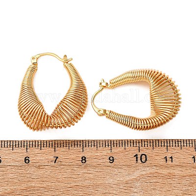 Серьги-кольца из латунных самородков EJEW-A143-11G-1