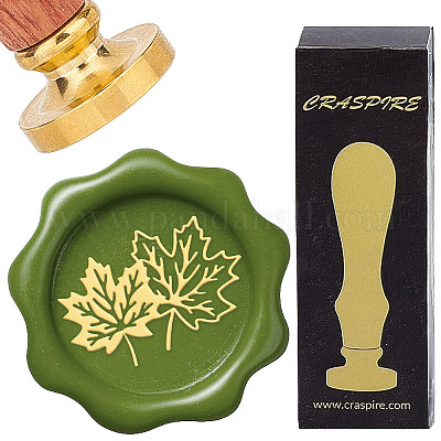 Латунные восковые печати с деревянной ручкой AJEW-WH0412-0207-1