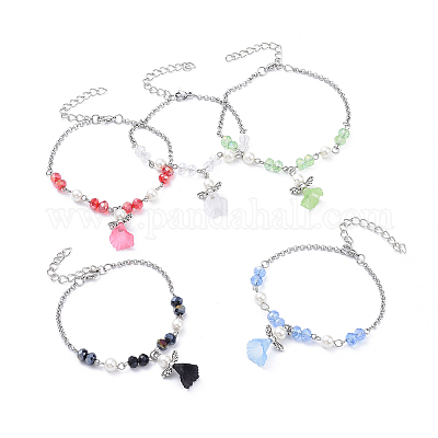 Шарм браслеты BJEW-JB05191-M-1