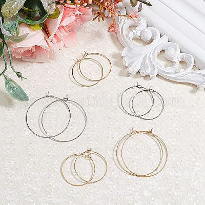 Фурнитура для сережек-колец из хирургической нержавеющей стали 316l с вакуумным покрытием pvd STAS-UN0002-85-1