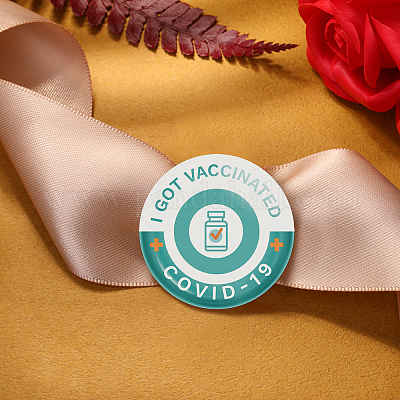 Брошь из белой жести JEWB-WH0012-011-1