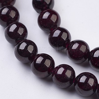 Гранат природный бисер нитей G-J376-37-6mm-1