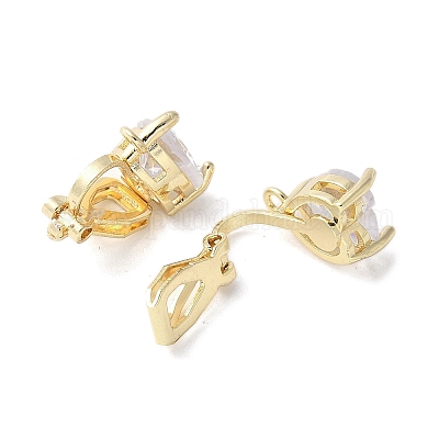 Фурнитура для сережек-клипс из латуни для женщин EJEW-V002-04G-01-1