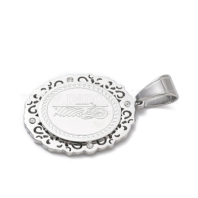 Подвески из хирургической нержавеющей стали 316 со стразами STAS-P412-08P-1