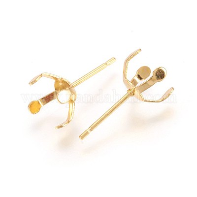 Фурнитура для сережек-гвоздиков из нержавеющей стали 304 STAS-L219-03D-G-1