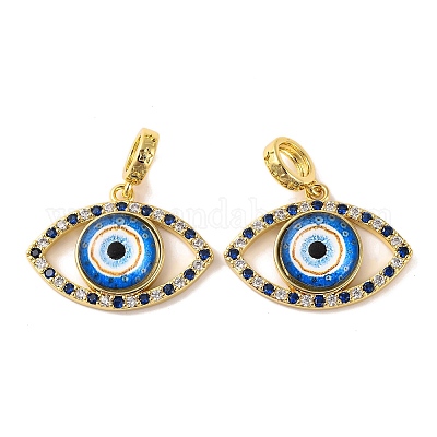 Подвеска из латуни с микропаве из кубического циркония KK-H486-20G-02-1