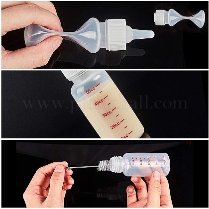 ジュエリーメイキング用ahandmakerペット哺乳瓶キット スクイーズ液体哺乳瓶と新生子猫用の交換用ミニ乳首を備えたスクイーズ液体給餌キット 子犬 ウサギ 小動物を購入 Pandahall Selected