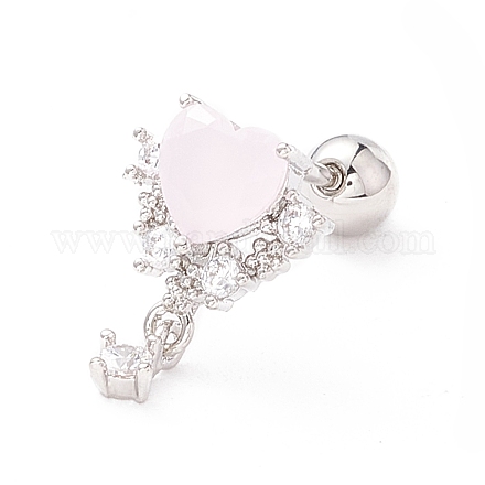 Серьги-гвоздики в виде сердца кошачий глаз для женщин&nbsp;LS-EJEW-A065-07P-1