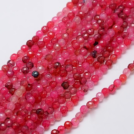 Natural Agate Round Beads Strand G-L084-4mm-02-1