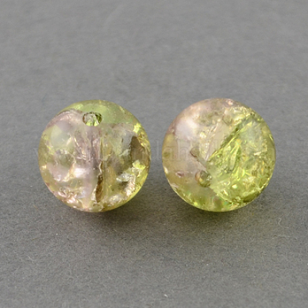 Chapelets de perles en verre craquelé peints à la bombe CCG-TA0001-4mm-05-1
